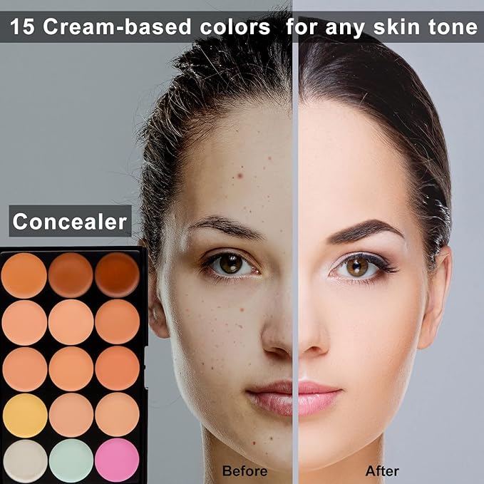 All-in-one Makeup Full Gift Set for Women, Include Makeup Brush, Eyeshadow Palette, Lip Gloss Set, Lipstick, Blush, Foundation, Concealer, Mascara, Eyebrow Pencil-VivaGrace Women