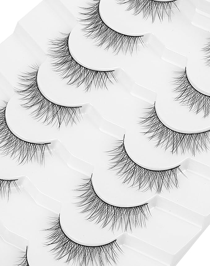 Natural Lashes Natural Eyelashes Short Eyelashes Natural Look False Eyelashes Wispy Eye Lashes Small Lashes Fake Lashes K33-VivaGrace Women