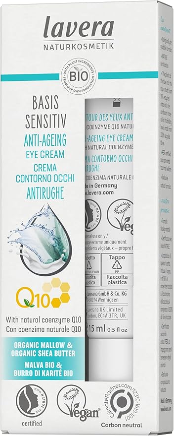 Lavera Basis Sensitiv Anti-Ageing Eye Cream, 0.5 Ounce-VivaGrace Women