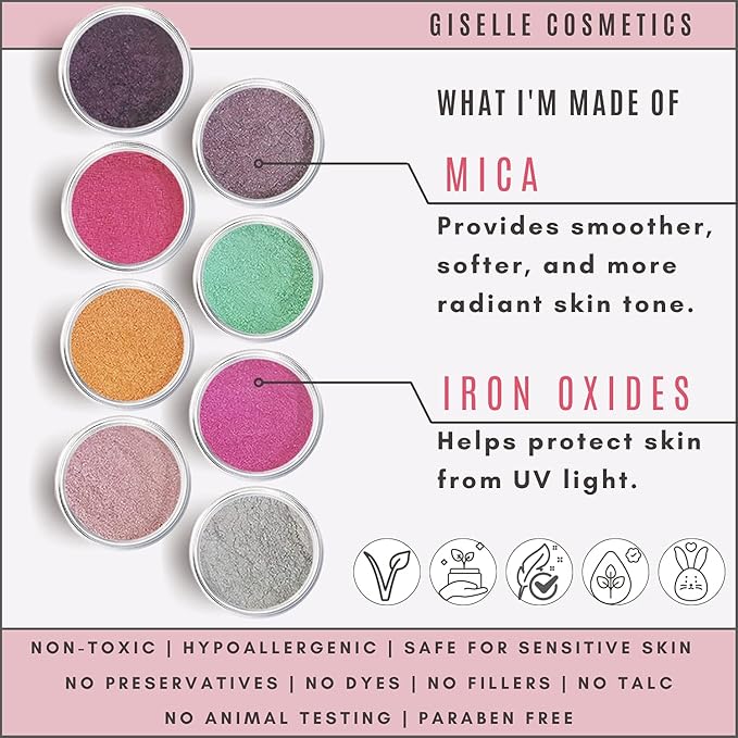 Loose Mineral Eyeshadow and Contouring Palette - Lolly Pop Candy 8 Shade Set-VivaGrace Women