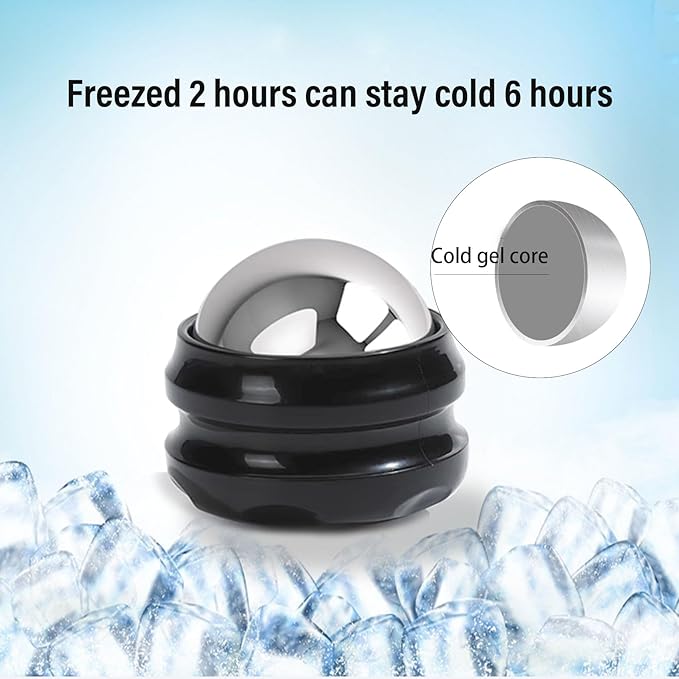 Cold Massage Roller Ball - Gifts for Men Women Teens BoysοΌStays Cold for 6 Hours, Home Office Travel Essentials,Sports Fitness Relaxations Gift,Rapidly Relieve Muscle Pain and Tension-VivaGrace Women