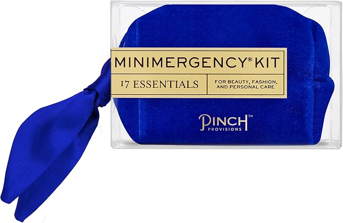 Pinch Provisions Velvet Minimergency Kit, for Her, Includes 17 Must-Have Emergency Essential Items, Compact, Multi-Functional Pouch, Gift for Parties and Birthdays-VivaGrace Women