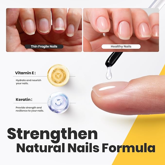 Beetles Top Coat Nail Polish, 15ml Clear Nail Polish Quick Dry, High Gloss Shine Finish and Long Lasting Nail Protector Nail Art Design Diy Gifts for Women