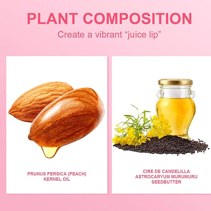 Lip Glowy Balm,4 Pack Fruit Glowy Lip Balm,Vitamin E Lip Glowy Balm Set Reduce Lip Lines, Enhance Lip Color,Moisturizing & Plump Quickly Replenishing Moisture and Relieving Dry Lips-VivaGrace Women