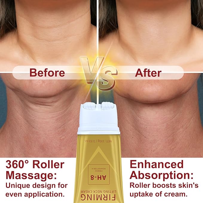 Ah8 Firming Neck Cream - Neck Creams for Tightening and Firming, Neck Cream Tightening Lifting Sagging Skin, Anti-Aging to Improve Elasticity, Lifting Cream for Women & Men, 2-Pack