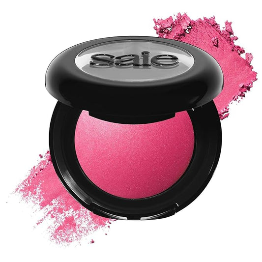 Saie SuperSuede Baked Blush - Talc-Free Powder Blush for All Day Wear - Enriched with Plant-Derived Squalane + Glycerin to Help Moisturize Dry Skin - Amore (0.1 Ounce)-VivaGrace Women