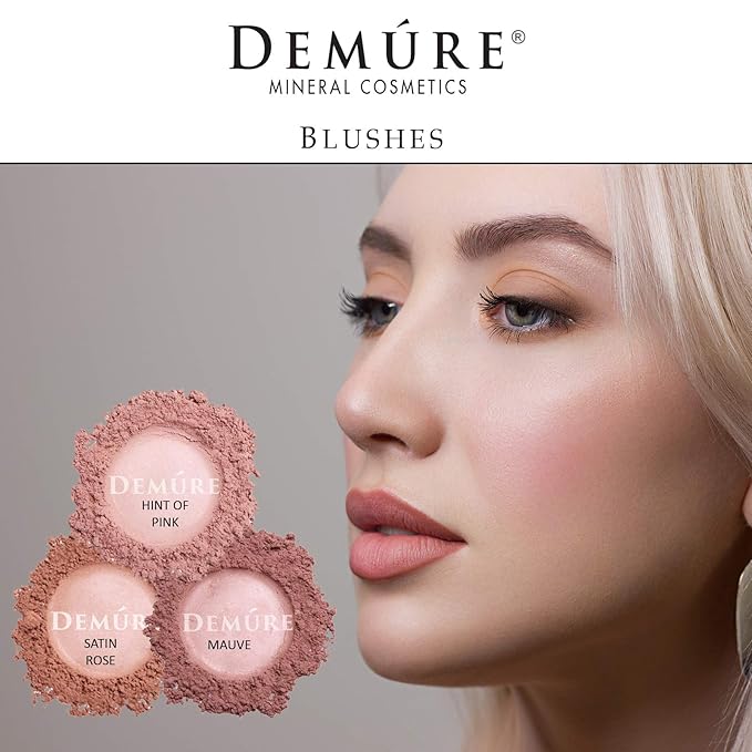 Mineral Make Up Blush, Loose Powder Makeup, Natural Makeup, Blush Makeup, Professional Makeup, Cruelty Free Makeup, Blush Powder By Demure (Hint of Pink)-VivaGrace Women