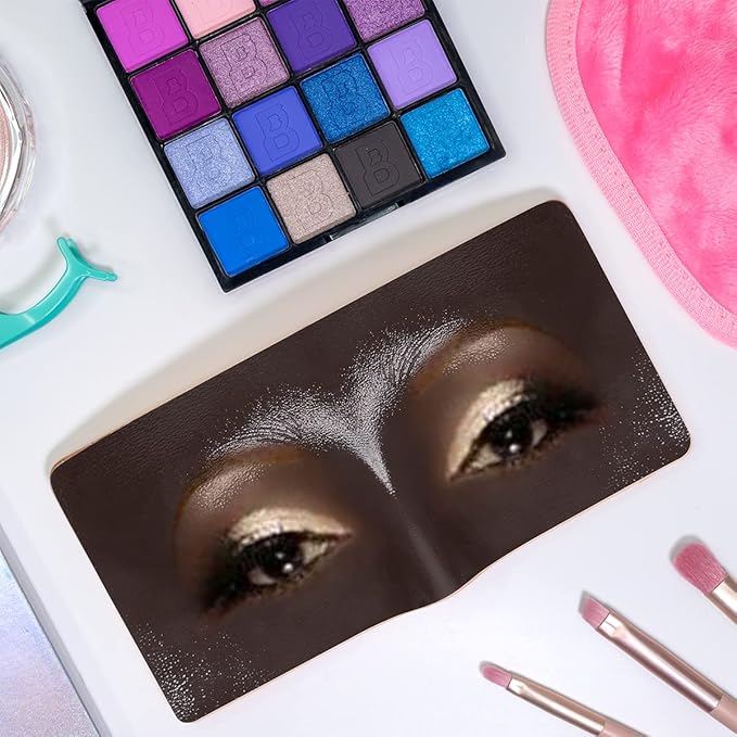 Makeup Mannequin Face, 3D Silicone Makeup Practice Face/Makeup Mannequin Face, Come with Makeup Brush, Makeup Removal, Cleanser&a Velour Bag, for Professional Makeup Artists/Beginners-VivaGrace Women
