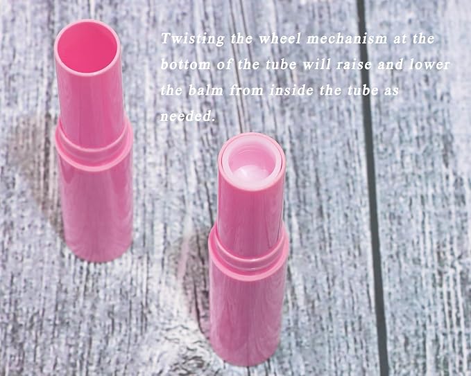 0.14oz Empty Flavored Lip Balm Container Tubes Plastic Homemade Moisturizing Lip Stick with Caps Bulk Fit for Women Adult DIY Making Supplies, 25 Count (Rose Pink)-VivaGrace Women