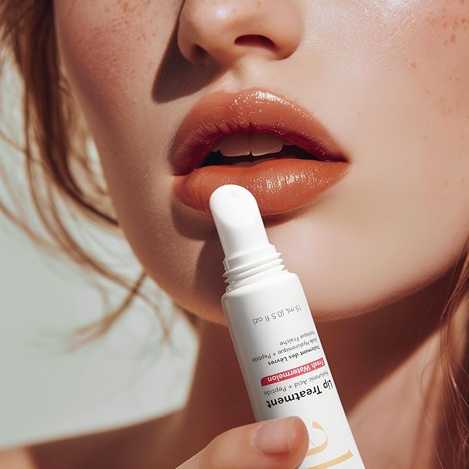 Alfie Hyaluronic Acid Lip Booster -Watermelon Flavor -15ml/0.5 Fl. Oz -Peptide Lip Treatment -Lip Plumper & Filler -Lip Serum & Moisturizer -Lip Volume Hydrating Treatment -Vegan Friendly, Non-Toxic-VivaGrace Women