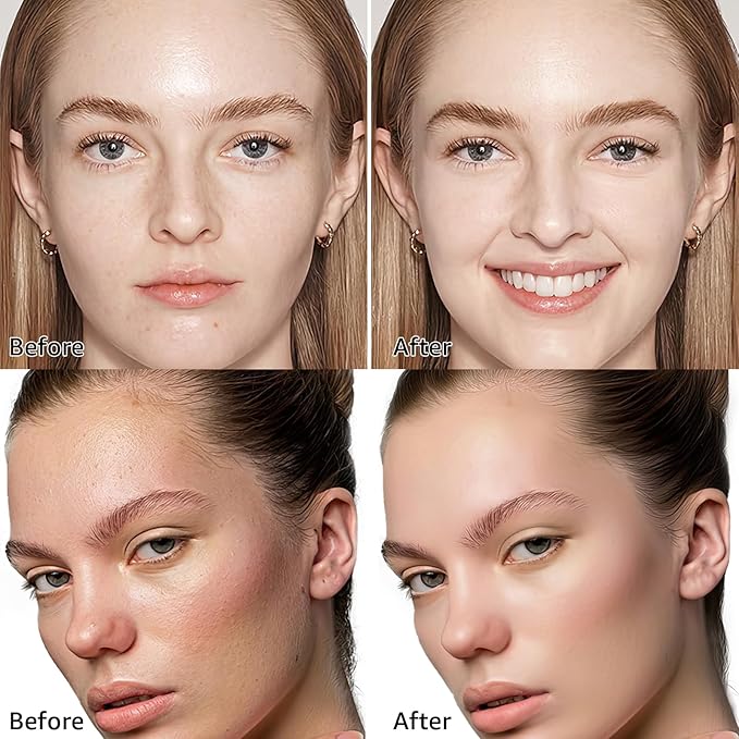 Air Cushion CC Cream Foundation - Mushroom Head BB Creams, Long Lasting Concealing Brightening, Moisturizer Face Cream,Facial Skin Care Makeup For All Skin Types (Natural)-VivaGrace Women