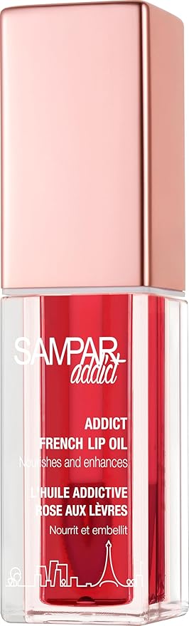 French Lip Oil - Hibiscus Flavor - 0.15fl oz - Nourishing Lip Care - Hydrating & Glossy Finish - Soothes Dry Lips - High Shine Lip Oil - Soft & Smooth Lips - for Lip Moisturization