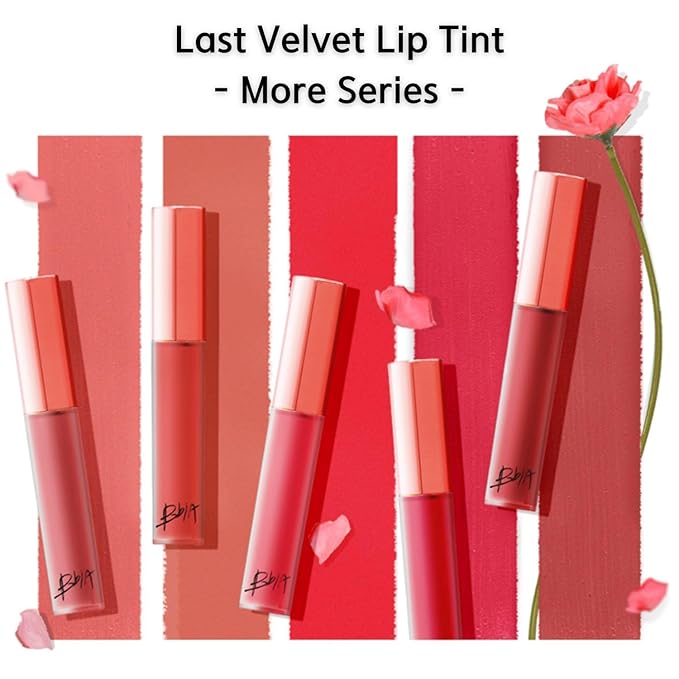 BBIA Last Velvet Lip Tint - Soft & Creamy Matte Finish Lip Stain, Blur Effect with Velvety Texture, Long-Lasting, High Pigment, Lightweight, Non-Drying, Korean Lip Makeup (20 MORE MATURE)-VivaGrace Women