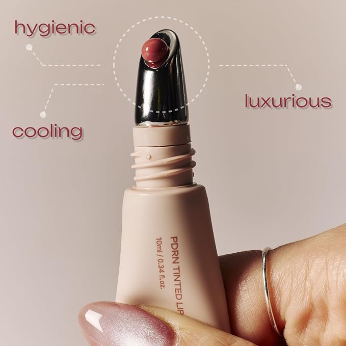 PDRN Tinted Lip Serum – High Gloss Ultra Hydrating Natural Glow, Non-Sticky Volumizing Color Glaze with Long-Lasting Shine, Nourishing Moisturizing Repair for Chapped Lips (0.34 oz)-VivaGrace Women