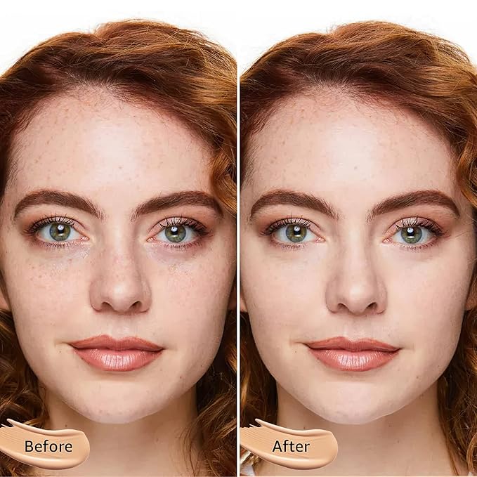 Mushroom Head Air Cushion CC Cream - Oil Control & Moisturizing Concealer Makeup Base, Brighten Long - Lasting Even Color Correcting Concealer Full Coverage for All Skin Types (Nude)-VivaGrace Women