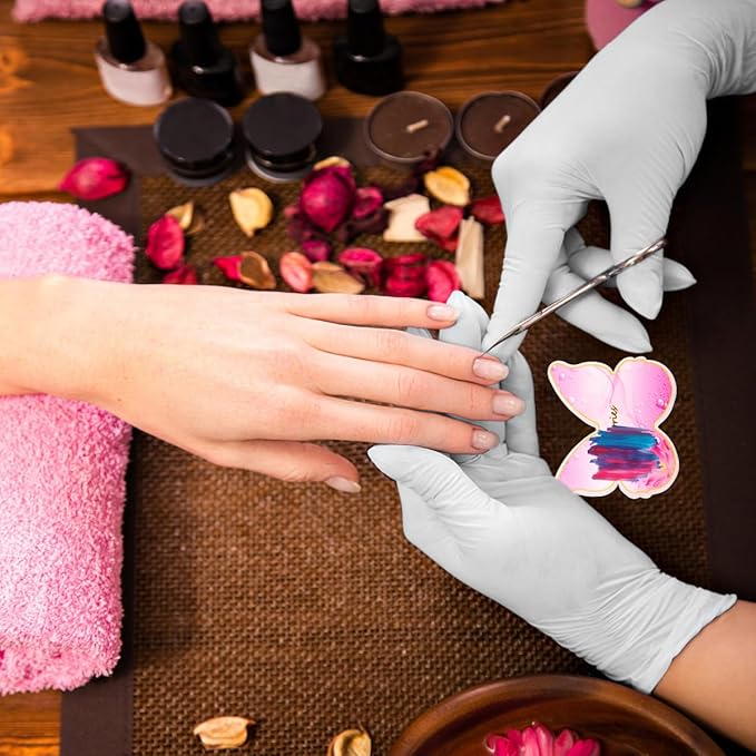 Resin Nail Art Palette: 2PCS Nail Art Palette Makeup Resin Mixing - Makeup Plate Nail Plates for Nail Art Nail Tip Holder Nail Art Display-VivaGrace Women