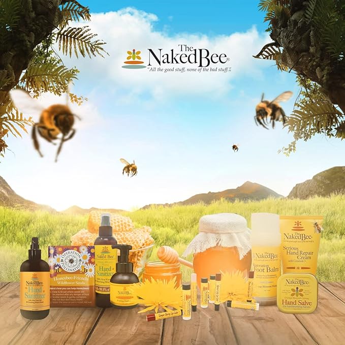 The Naked Bee Lip Balm Sampler, Coconut & Honey, Orange Blossom Honey, Pomegranate & Honey, Grapefruit Blossom Honey, Lavendar & Beeswax Absolute-VivaGrace Women
