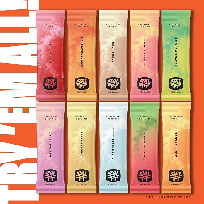 Keto Chow SALTT Electrolytes Powder Packets, Ultra Variety Pack (30 Packets) - Magnesium, Potassium, Sodium, Trace Minerals - Vegan, Sugar Free, Gluten Free - Travel Essentials - Made in USA-VivaGrace Women