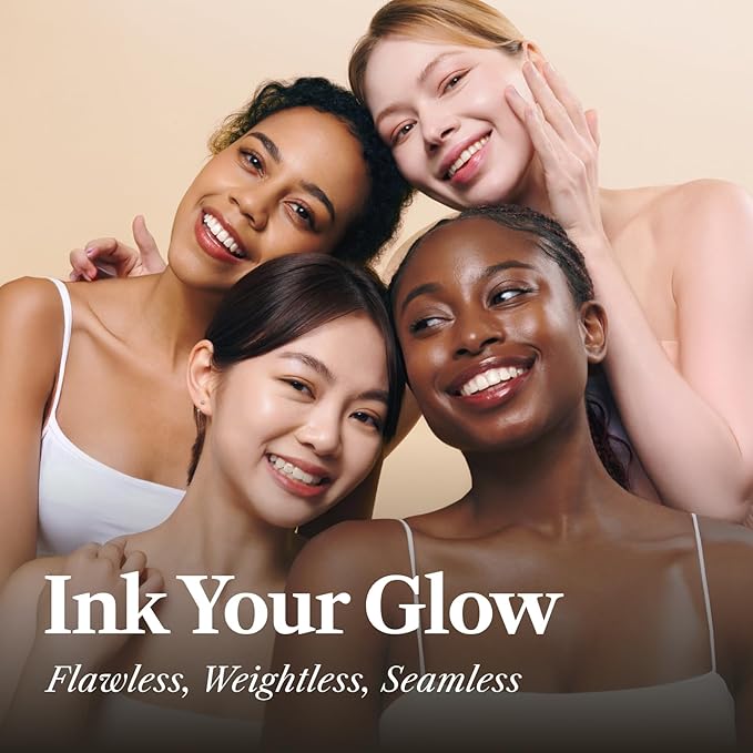 THE FACE SHOP Ink Lasting Liquid Foundation, Full Coverage, 72‑Hour Wear Semi‑Matte Finish, Makeup with Bakuchiol, W120 Cashew, 0.84 Fl. Oz.-VivaGrace Women