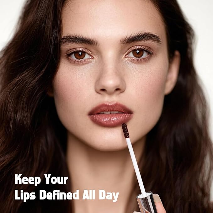 KIMUSE Peel Off Lip Liner Stain, Long Lasting Lip Tint Stain Peel Off, Waterproof, Transfer-Proof, Highly Pigmented Color Peel Off Lip Stain Liner, Matte Finish-VivaGrace Women
