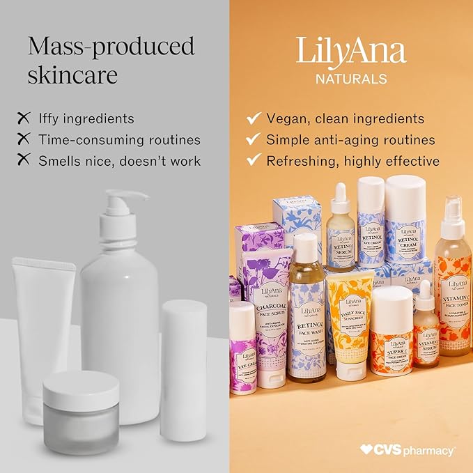 LilyAna Naturals Face and Neck Moisturizer for Women and Men - Moisturizer Face and Neck Cream for Dry Skin and Dark Spot Brightening - Rose and Pomegranate Extracts - 1.7oz (Pack of 2)-VivaGrace Women