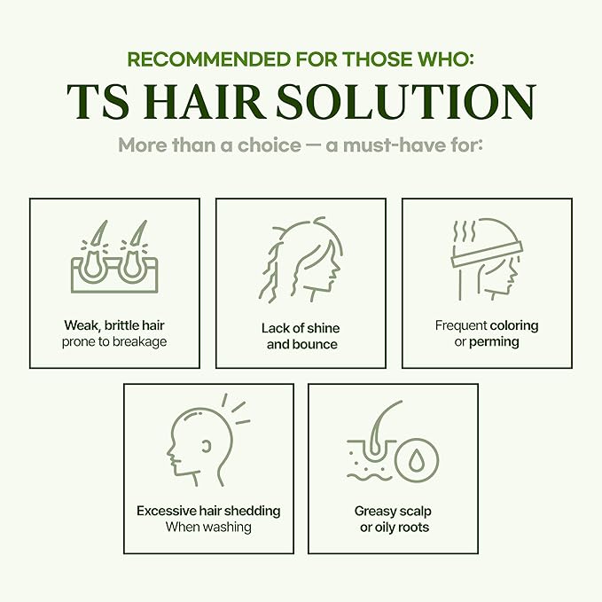 TS Natural All New TS Shampoo | Korean Shampoo for Sensitive Scalp | Hair & Scalp Care with Salicylic Acid and Natural Ingredients | Sulfate-Free Dandruff & Itchy Scalp Relief (16.9 Fl Oz / 500mL)-VivaGrace Women