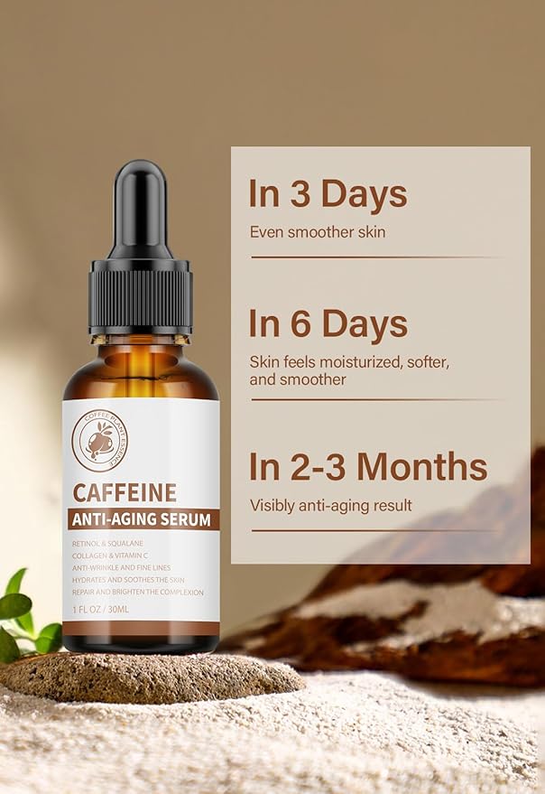 Caffeine Eye Serum Under Eye Treatment Serum for Moisturizing Anti-Aging Brightening Eye Serum, Caffeine Eye Cream for Wrinkles, Dark Spots and Dark Circles Beauty Skin Care-VivaGrace Women
