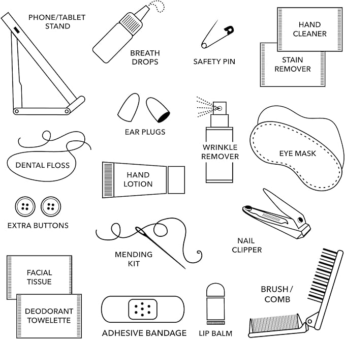 Pinch Provisions Travel Kit, includes 18 Must-Have Emergency Essential Items for Travelling, Ideal Road Trip or Airport Gift for Friends, Family & Peers, Portable Pouch-VivaGrace Women