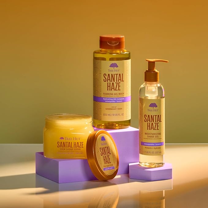 Tree Hut Santal Haze Shea Sugar Scrub | Exfoliating Body Scrub Removes Dead, Dry Skin for a Soft & Hydrated Feel | Nourishing Essential Body Care | 18 fl oz.-VivaGrace Women