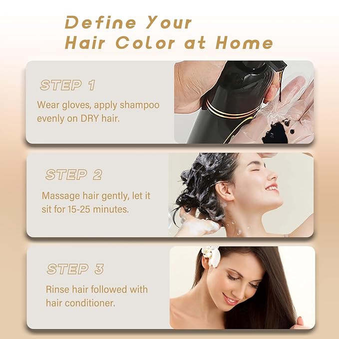 Silver Gray Hair Dye Shampoo, Instant Hair Color Shampoo, Colors Hair in Minutes, Long Lasting Silver Hair Dye, Champu Para Canas, Easy to Use 16.90 Fl Oz-VivaGrace Women