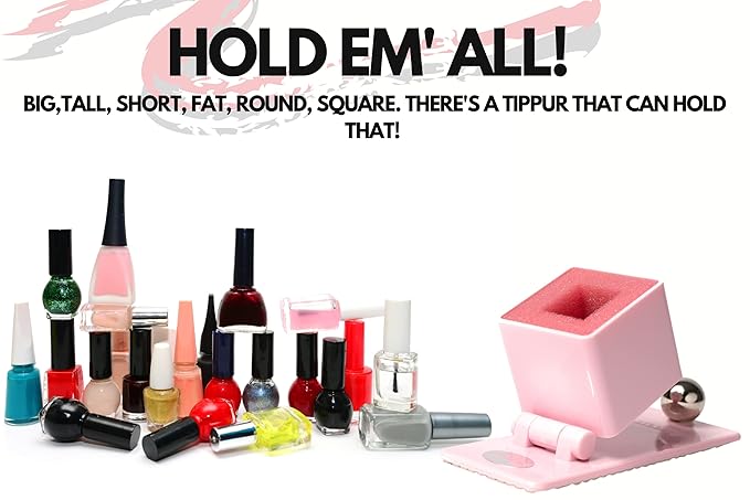 Spill-Proof Nail Polish Holder-Paint With Ultimate Confidence In The Car Or At Home-Stick Every Time Wide Grippy Bottom-Fingernail Painting Stand For Women-Nail Polish Accessories-Nail Art Tool