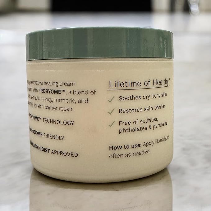 Yobee Body & Face Moisturizing Cream for Dry, Sensitive Skin | Probiotic extracts, Honey, Turmeric, Vitamin B12, Ceramides, Shea Butter | Fragrance Free | For Kids & Adults (2)-VivaGrace Women