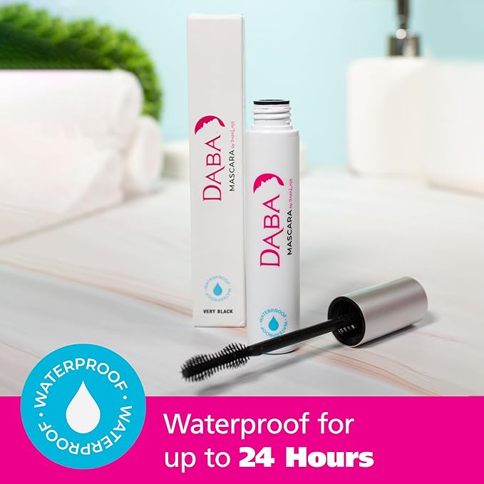 DABALASH Trio Combo – Professional Eyelash & Brow Strengthener 0.18 oz, Waterproof Mascara, 0.45 oz & Gentle Vegan Mascara, 0.3oz – Give Your Own Lashes A Longer, Fuller, & Thicker Look