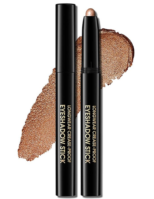 Erinde Waterproof Eyeshadow Stick, Cream Eye Shadow Stick, Long-Lasting, Crease-Proof, Cream to Powder Buildable & Blendable Eye Shadow Pencils Crayon, Vegan & Cruelty-Free, 01 Caramel-VivaGrace Women