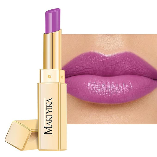 MAKI YIKA Moisture Purple Lipstick for Women Hydrate Lip Gloss for Dry Cracked Lips Weightless Glossy Lip Color Juicy Finish,MA065 Lavender-VivaGrace Women