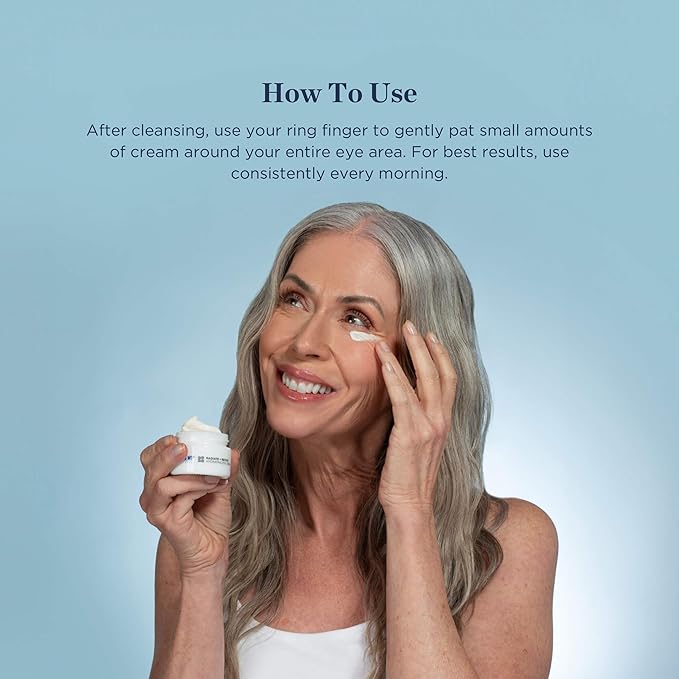 Radiate + Revive Hydrating Eye Cream- Rejuvenate Tired Eyes w/Algae to help Sagging, Hollowing, & Wrinkles- Lift Eyes, Firm Skin, Plump Complexion w/Antioxidants and Pearl Powder-VivaGrace Women