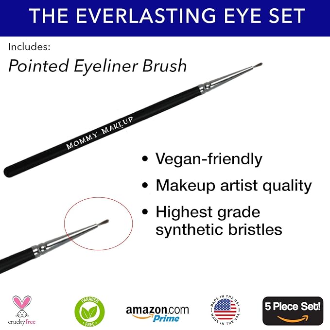 The Everlasting Eye 5 Piece Waterproof Makeup Set. Gel Eyeliner, Creme Eyeshadow, 2 brushes and Mesh Bag. Paraben-free, Talc-free, Cruelty-free. Cameo/Chocolate Kiss 2302-VivaGrace Women