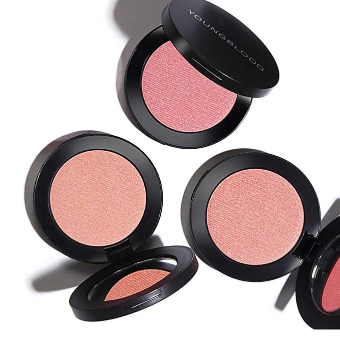 Youngblood Clean Luxury Cosmetics Pressed Mineral Blush, Blossom | Powder Cheeks Compact Pink Minerals Skin Brush Natural Matte Glow Rose Peach Complexion Sensitive | Cruelty Free, Paraben Free-VivaGrace Women
