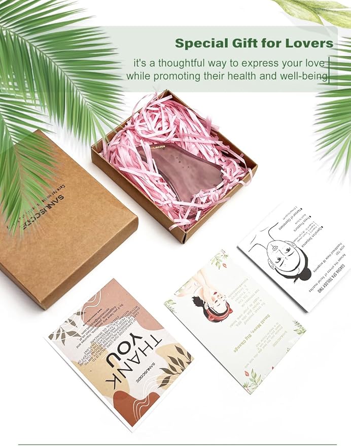 Gua Sha Stone, Gua Sha Facial Tools, Authentic Agate Stone Guasha Tool for Face Massager, Facial Sculpting Lifting Shaper, Genuine Agate Stone Patent Design-VivaGrace Women