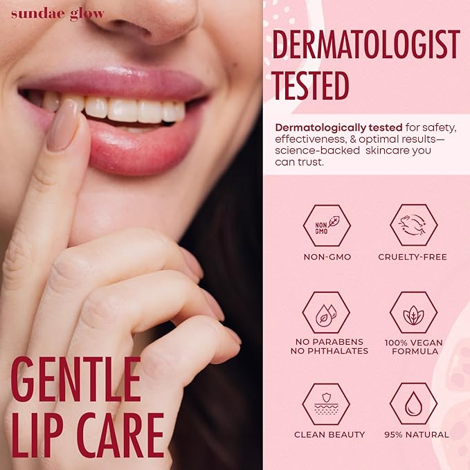 Mango, Vanilla & Watermelon Duo Lip Mask & Scrub - Dermatologist Tested, Anti-Aging, Korean Skin Care, Deep Hydration - Smooth, Soft & Plump Lips - Clean Beauty, Vegan, Non-GMO - 1 Pack-VivaGrace Women