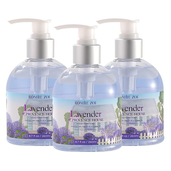 Liquid Hand Soap with Gift Box - Lavender Rosemary - 260ml/ 8.7 fl.oz (Pack of 3)