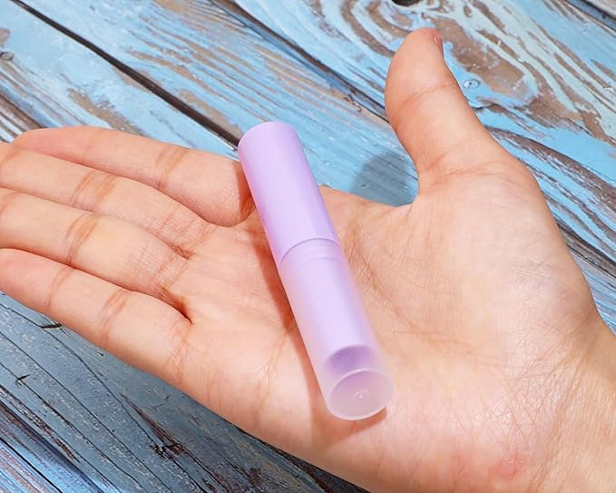 0.14oz Empty Flavored Lip Balm Container Tubes Plastic Homemade Moisturizing Lip Stick with Caps Bulk Fit for Women Adult DIY Making Supplies, 25 Count (Purple)-VivaGrace Women