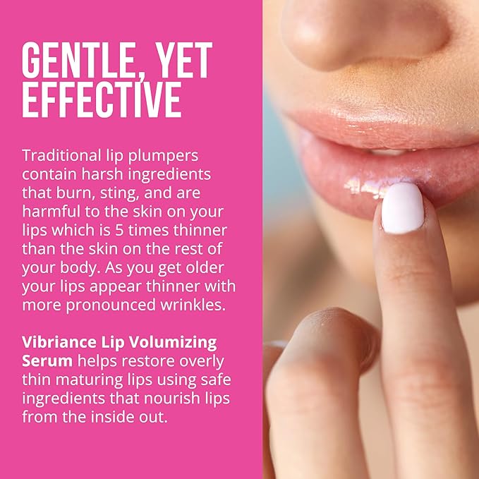 Vibriance Hydrating Lip Volumizer - Plumping Lip Gloss with Hyaluronic Acid - Lip Plumper Smooths Lines and Wrinkles | 0.14 fl oz (4 ml)-VivaGrace Women