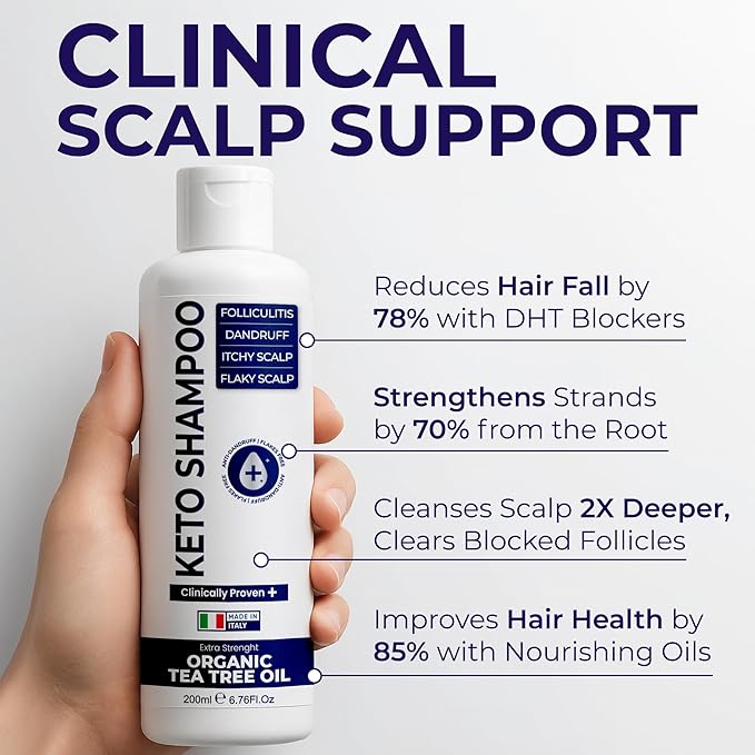 Scalp Psoriasis Shampoo, Flakes Shampoo Anti Dandruff, Itchy Scalp Treatment for Seborrheic Dermatitis & Folliculitis, Anti Fungal, Medicated Solution for Itchy, Flaky & Dry Hairs-VivaGrace Women