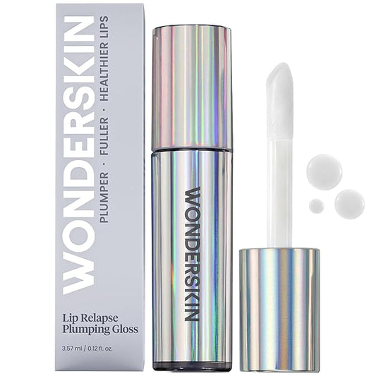 Wonderskin Lip Relapse Plumping Gloss – Lip Plumper Gloss for Fuller-Looking Lips with Hydrating, Non-Sticky, High-Shine Finish-VivaGrace Women