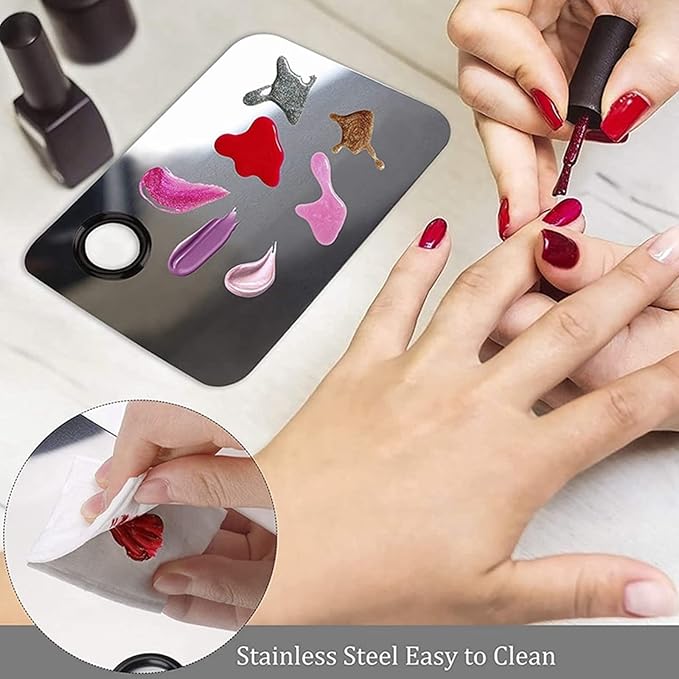 Makeup Mixing Palette, KissDate Korean Spatula Makeup Palette with Foundation Spatula, Stocking Stuffers Christmas Gifts for Women Stainless Steel Picasso Makeup Spatula Mixing Tray Makeup Mixer-VivaGrace Women
