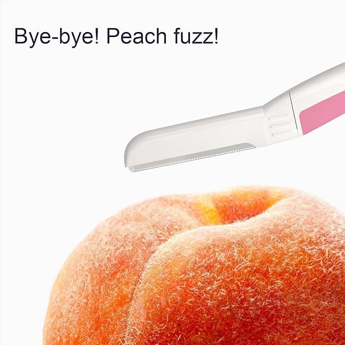 Face Razors for Women, Dermaplane Razor for Women Face, Eyebrow Razor, Dermaplaning Tool, Skin Safe Microblades, Peach Fuzz Remover (9ct, Pearl Blush)-VivaGrace Women