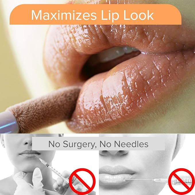 Queen Cosmetics Lip Plumper Gloss, 0.5 Fl Oz. High Shine Finish, Long Lasting Paraben Free Hyaluronic Acid & Vegan - Hydrating Lip Gloss & Moisturizing Mega Volume Lip Plumping Gloss (Glazed Donut)-VivaGrace Women