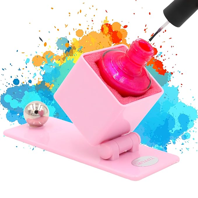 Spill-Proof Nail Polish Holder-Paint With Ultimate Confidence In The Car Or At Home-Stick Every Time Wide Grippy Bottom-Fingernail Painting Stand For Women-Nail Polish Accessories-Nail Art Tool