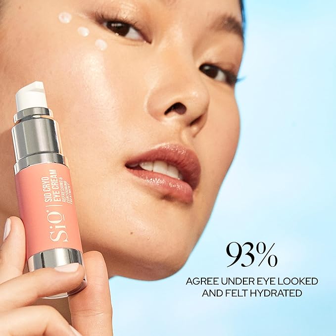 SiO Cooling Cryo Eye Cream - Anti-Aging, Hydrating Under Eye Concentrate Formulated For Targeting Dark Circles, Fine Line, Wrinkles, Puffiness & Bags-VivaGrace Women